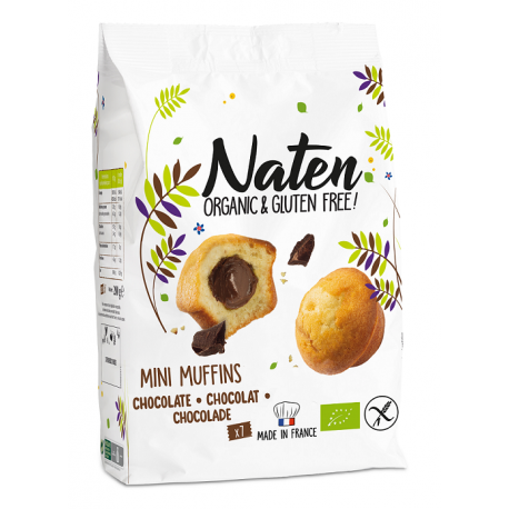 MINI MUFFINKI Z NADZIENIEM CZEKOLADOWYM BEZGLUTENOWE BIO 200 g - NATEN