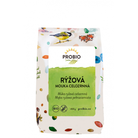 MĄKA RYŻOWA PEŁNOZIARNISTA BEZGLUTENOWA BIO 450 g - PROBIO