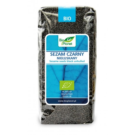 SEZAM CZARNY NIEŁUSKANY BIO 500 g - BIO PLANET