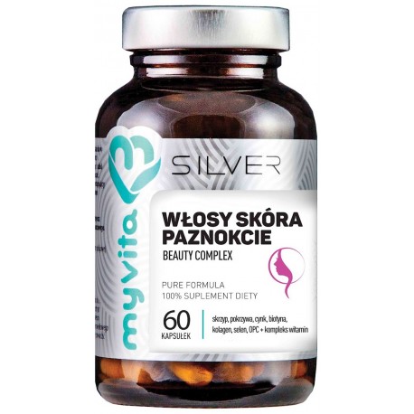 WŁOSY SKÓRA PAZNOKCIE SILVER PURE 60 TAB. - MYVITA