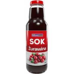 SOK Z ŻURAWINY 100% 750 ml - NATURAVENA