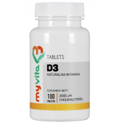 WITAMINA D3 Z LANOLINY 2000 - 100 TAB - MYVITA