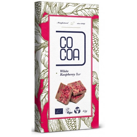 TABLICZKA BIAŁA Z MALINAMI BIO 45 g - COCOA