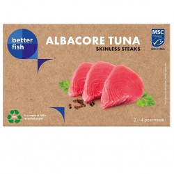 TUŃCZYK BIAŁY MSC STEK BEZ SKÓRY MROŻONY 180 g - BETTER FISH