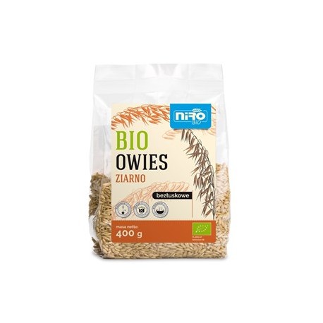 OWIES ZIARNO BEZŁUSKOWE BIO 400 g - NIRO