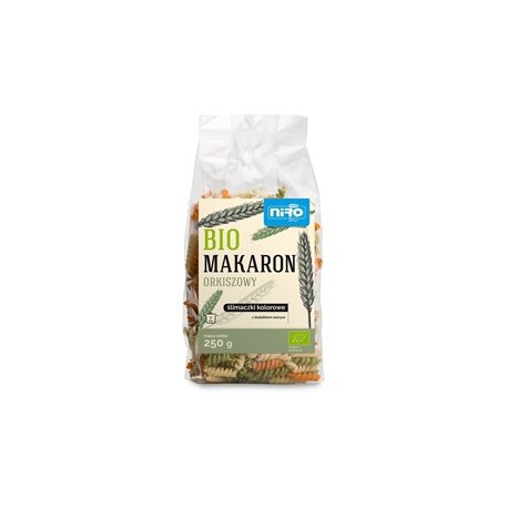 MAKARON (ORKISZOWY TRÓJKOLOROWY) ŚLIMACZKI BIO 250 g - NIRO