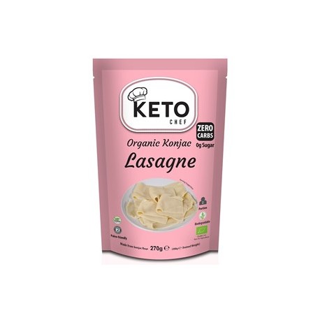 MAKARON (KONJAC) LASAGNE BEZGLUTENOWY BIO 270 g (200 g) - KETO CHEF (BETTER THAN FOODS)