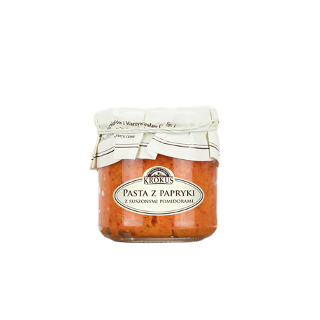 PASTA Z PAPRYKI Z SUSZONYMI POMIDORAMI BEZGLUTENOWA 180 g - KROKUS