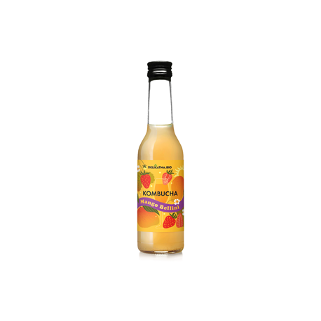 KOMBUCHA KOKTAJLOWA MANGO BELLINI BIO 270 ml - DELIKATNA (ZAKWASOWNIA)