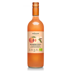 KOMBUCHA O SMAKU BRZOSKWINI I KWIATU POMARAŃCZY BIO 750 ml - DELIKATNA (ZAKWASOWNIA)