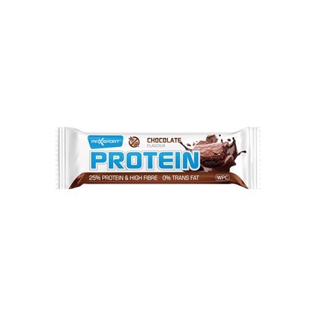 BATON PROTEINOWY WPC O SMAKU CZEKOLADOWYM W POLEWIE KAKAOWEJ BEZGLUTENOWY 60 g - MAXSPORT