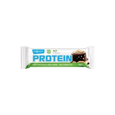 BATON PROTEINOWY WPC Z ORZESZKAMI ZIEMNYMI W POLEWIE KAKAOWEJ BEZGLUTENOWY 60 g - MAXSPORT