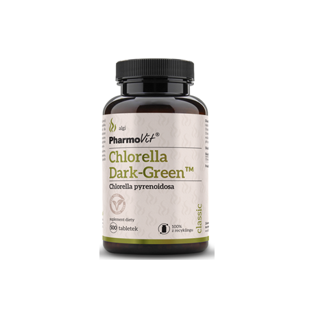 CHLORELLA DARK GREEN (1500 mg) BEZGLUTENOWA 500 TABLETEK - PHARMOVIT (CLASSIC)