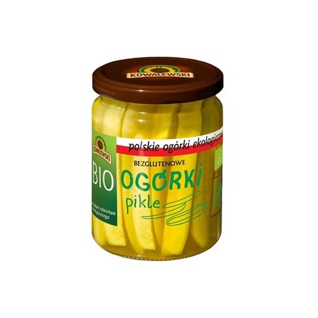 OGÓRKI PIKLE BEZGLUTENOWE BIO 480 g (270 g) - KOWALEWSKI