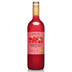 KOMBUCHA HIBISKUS I CZEREŚNIA BIO 750 ml - DELIKATNA