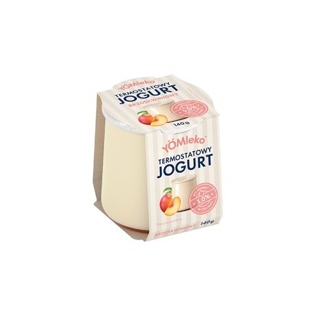 JOGURT TERMOSTATOWY BRZOSKWINIOWY 3 % BIO 140 g - YÖMLEKO