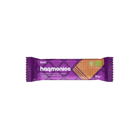 WAFELEK Z SAMOPSZY Z KREMEM MLECZNO - KAKAOWYM Z PROBIOTYKAMI BIO 30 g - HARMONICA