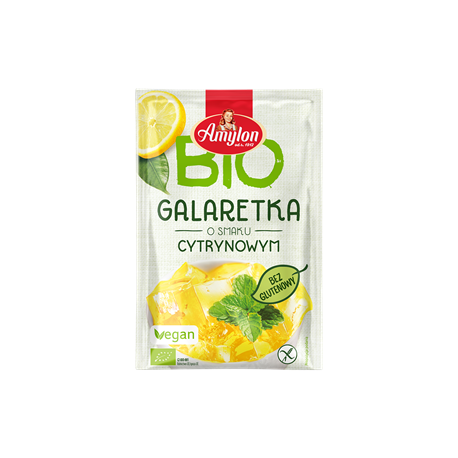 GALARETKA Z AGAREM O SMAKU CYTRYNOWYM BEZGLUTENOWA BIO 40 g - AMYLON