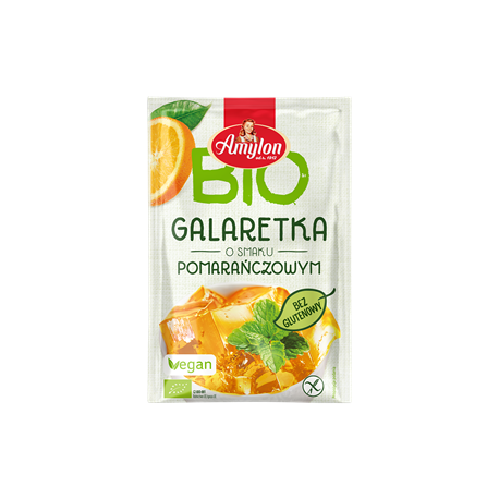 GALARETKA Z AGAREM O SMAKU POMARAŃCZOWYM BEZGLUTENOWA BIO 40 g - AMYLON