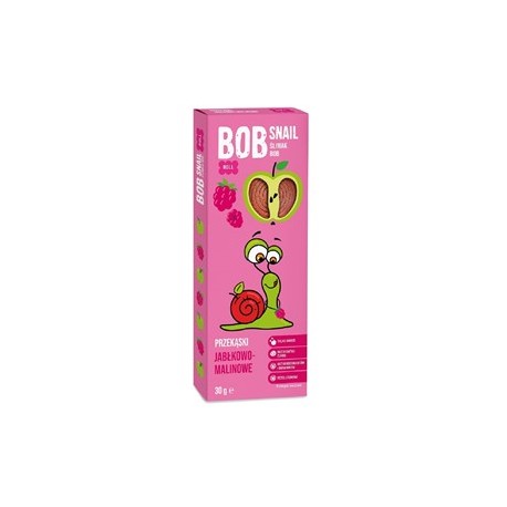 PRZEKĄSKA ROLL JABŁKO - MALINA BEZ DODATKU CUKRÓW BEZGLUTENOWA 30 g - BOB SNAIL