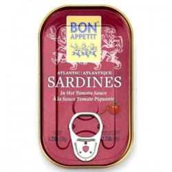 SARDYNKI PORTUGALSKIE W PIKANTNYM SOSIE POMIDOROWYM 120 g (78 g) - BON APPETIT