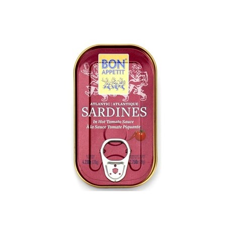 SARDYNKI PORTUGALSKIE W PIKANTNYM SOSIE POMIDOROWYM 120 g (78 g) - BON APPETIT