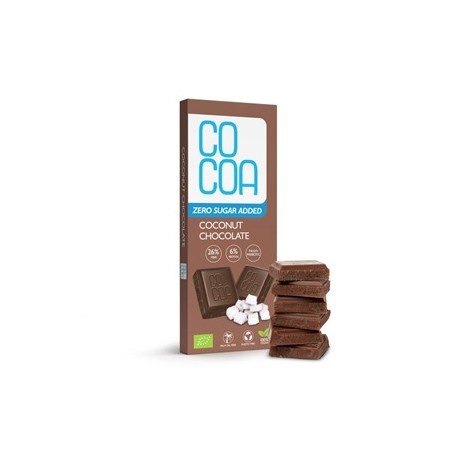 CZEKOLADA KOKOSOWA BEZ DODATKU CUKRÓW BIO 40 g - COCOA