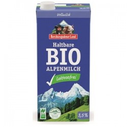 MLEKO ALPEJSKIE UHT O OBNIŻONEJ ZAWARTOŚCI LAKTOZY (min. 3,5 % TŁUSZCZU) BIO 1 L - BERCHTESGADENER LAND