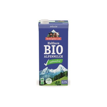 MLEKO ALPEJSKIE UHT O OBNIŻONEJ ZAWARTOŚCI LAKTOZY (min. 3,5 % TŁUSZCZU) BIO 1 L - BERCHTESGADENER LAND