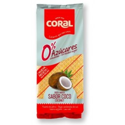 WAFLE Z KREMEM KOKOSOWYM BEZ DODATKU CUKRU 150 g - CORAL