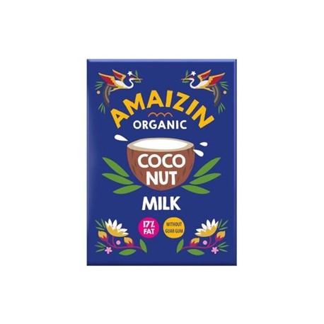 COCONUT MILK - NAPÓJ KOKOSOWY BEZ GUMY GUAR (17 % TŁUSZCZU) BIO 500 ml (KARTON) - AMAIZIN