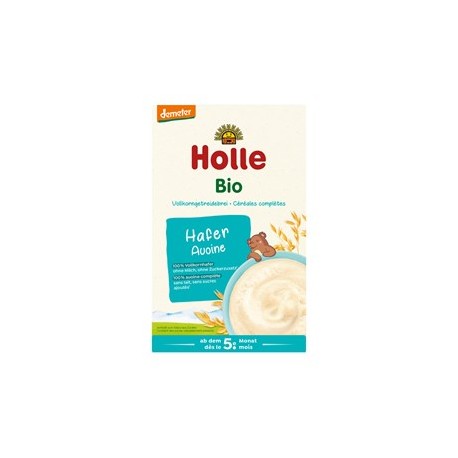 KASZKA OWSIANA PEŁNOZIARNISTA BEZ DODATKU CUKRÓW OD 5 MIESIĄCA DEMETER BIO 250 g - HOLLE
