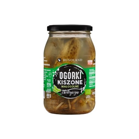 OGÓRKI KISZONE MAŁOSOLNE BIO 820 g (460 g) - RUNOLAND
