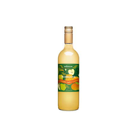 KOMBUCHA O SMAKU CYDRU I MANGO BIO 750 ml - DELIKATNA